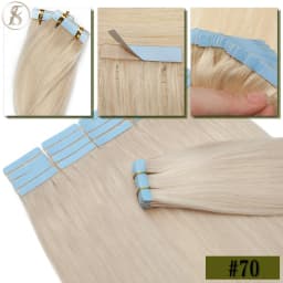 TESS Tape In Human Hair Extensions 2.5g/pc Natural Hair Extensions Hair Brown Adhesive Skin Weft Double Side Seamless Invisible