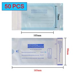 200/100/50PCS Self Sealing Sterilization Pouches Self-adhesive Clean Bags Tattoo Nail Art Grade Paper Dental Tattoo Accessories