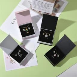 Book Type Flip Jewellery Box Necklace Earring Storage Display Boxes Ring Bracelet Packaging Gift Box Jewelry Organizer Box
