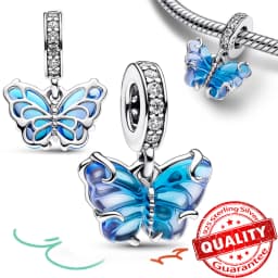 Boutique Unique 925 Sterling Silver Stars & Moon Dream Catcher Dreamy Blue Dangle Charm Fit Original Bracelet Fashion Jewelry