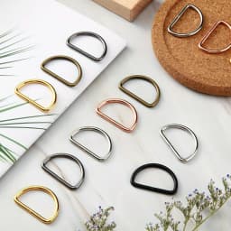 10pcs Metal D Ring Strong Webbing Dee Ring Buckle for Bag Strap Belt Purse DIY Bag Accessories