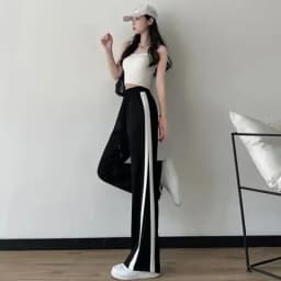 Ice Silk Wide Leg Pants Women Summer Thin High Waist Slimming Drapey Straight Casual Floor Length Trousers