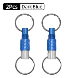 Dual Split Detachable Keychains Key Ring Quick Release Portable Metal Key Holder For Handy Outdoor Tool Accessories Mini Buckle