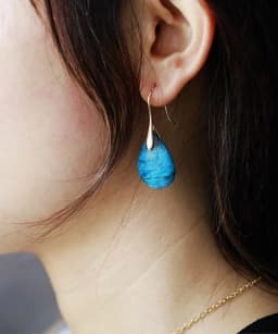 Classy Designer Hook Natural Stone Dangling Huggie Woman Waterdrop Earrings Elegant Gems Jewellery Creative Gifts