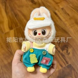 For Labubu Doll Clothes Hu Die Knot Skirt Set Labubu Idol V1 V2 Dolls Clothing Accessories 15/17cm Plush Doll Universal