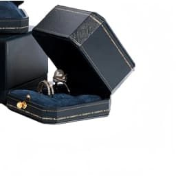 Customizable LOGO Vintage Octagonal Gold Text Storage Box Ring Earnail Bracelet Jewelry Packaging Case Collection Storage Box