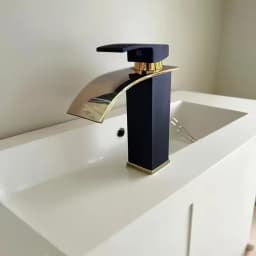 Waterfall Wash Basin Stainless Steel High And Low Faucet Black Hot And Cold Toilet Wash Basin Bathroom