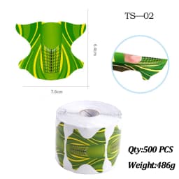 500Pcs Nail Paper Extension Stencil Forms Stickers Holder for Gel Acrylic Tips Builder French Nail Form Tip False Nails Art Tool