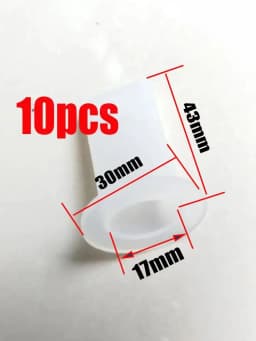 10 pieces 30 x 17 x 43mm Silicone Duckbill Valve One-way Check Valve for Liquid and Gas Backflow Prevent