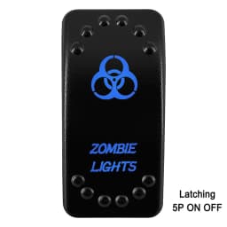 Waterproof Rocker Switch with Blue LED | 12V/24V Latching & Momentary (SPST/ DPDT) | for Marine, UTV, ATV, RZR, Automotive