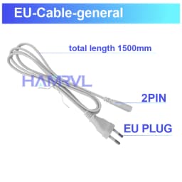 Hexagon LED Light 2-Pin Power Cord with On/Off Switch for HAMRVL Honeycomb Garage Lights & Lighting Systems Replacement Cable