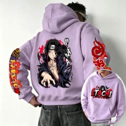 Naruto Uchiha Itachi 2026 Spring and Autumn New Cartoon Anime Harajuku Y2K Street Fashion Couple Hooded Sweatshirt