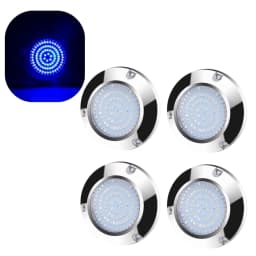 4PCS Underwater Marine Light Subnautica Boat Lighting Sailing Boat Speedboat 90LED 12v 24v 60W Stainless Steel Transom Light