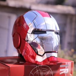 Marvel AutoKing Iron Man Mk5 Cosplay Helmet 1:1 Scale Wearable Model Toy With Voice Control And Light For Adults Birthday GiftS