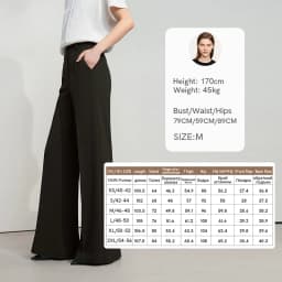 Amii Women's Flared Pants 2026 Summer New Pin Tuck Casual Trousers With Flowy Drape Simple Office Long Pants For Women 12612019