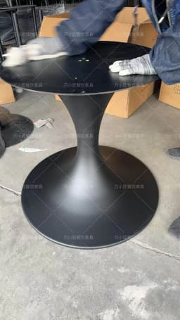 Stainless Steel Negotiation Table Legs Small Waist Table Feet Round Table Light Luxury Horn Base Rock Slab Tulip Edge Few Bracke
