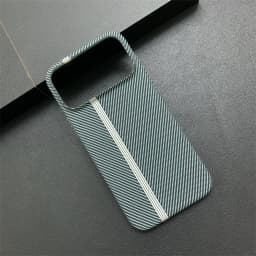 Contrast Clash Color Carbon Fiber Thin Matte Case for iPhone 17 Pro Max 16 15 14 13 12 11 Stripe Pattern Shockproof Bumper Cover