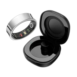 R09 Smart Ring Men Women with Charging Case,Heart Rate Blood Oxygen,Skin Temperature Monitor,5ATM Waterproof For Android iOS