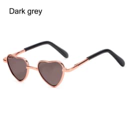 Cute 8CM Miniature Sunglasses Heart Shape Metal Frame Glasses For 14Inch &18Inch Dolls Accessories Plush Toys Doll Eyeglasses