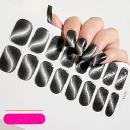 Semi Cured Wraps Fast Gel Nail Sticker Soild Nail Gel Wraps Adhesive Full Cover Gel Nail Decal UV Lamp Cured Manicure Decoration