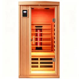 Low EMF Infrared Sauna for 2-3 Person Home Corner Use, Indoor Wooden Spa Room, Custom