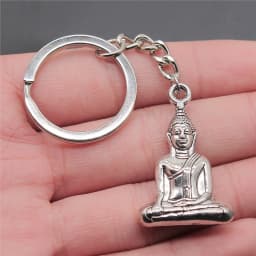 Buddha Keychain Keyring Spiritualist Key Ring Gift For Men Women Friend Car Key Chain Ring Holder Souvenir For Gift