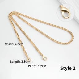 Chain strap Golden Bag Chain Accessories Metal Extension Chains Underarm Crossbody Shoulder Belt Replacement For Women's Bag