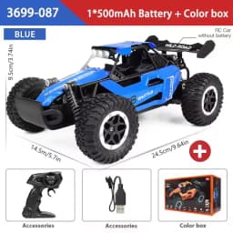 1:16 Scale Remote Control Monster Truck High Speeds 20KMH Off-Road RC Car with LED Lights for Adults Kids Durable Gift Ready for