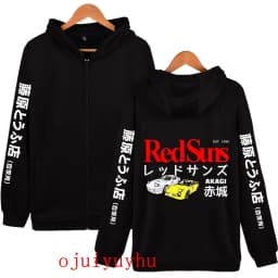 AE86 Zip Up Hoodies Initial D Korean Style Zippper Jackets Sweatshirts Anime Gothic Y2k Pullovers Mange Vintage Streetwear