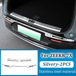 LINNUNU For Zeekr 7x Car Accessories Trunk Protector Sill Plate Rear Bumper Guard Trim Door Cover Stainless Steel Accessories