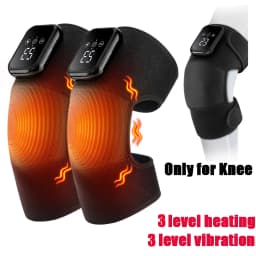 Eletric Knee Heating Massager 3 in 1 Elbow Shoulder Knee Pad Thermal Vibration Leg Support Belt Muscle Relax 3-Speed Heated