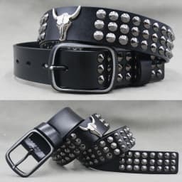 Designer Brand Belt Men Rivet Real Leather Pin Belt Male Black Rock Genuine Leather Cowhide Luxury Punk Belt Jeans