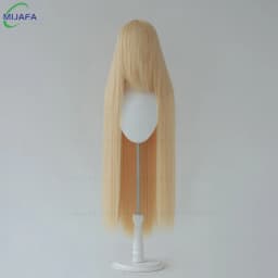 Very High Quality 600g 68 Colors 40 Inch 100cm Long Straight Cosplay Wig With Bangs Heat Resistant Hair Anime Wigs + Wig Cap