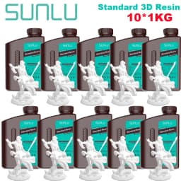 SUNLU 10KG ABS-Like/ Standard / Water-Wash/ 14K High Precision Resin 405nm Rapid UV-Curing Photopolymer Resin 1KG/Bottle