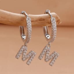 Nidin Hot Sale Initial A-Z Letters Mini Small Hoop Earrings Gold Color Zircon Jewelry Alphabet Fashion Christmas New Year Gift