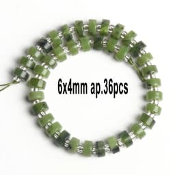 Natural Stones Green Canada Jade Beads Round Faceted Geometric Shape Loose Jewelry Beads for Making Bracelets DIY Accessories