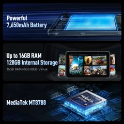 Ulefone Armor Pad Pro Rugged Tablet IP68/IP69K 4G MT8788 Tablet 16GB RAM(8+8GB RAM) 128GB ROM 48MP Android 7650mAh