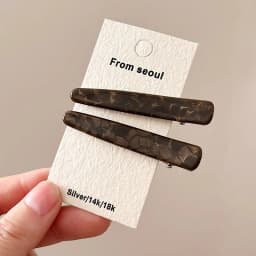 2pcs/set Vintage Acetate Marble Pattern Barrettes For Women Lady Sweet Hair Ornament Hairpin Hair Clip Fashion Hair Accessories