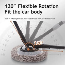 EAFC Car Cleaning Brush Detailing Super Absorbent Car Wash Brush Adjustable Telescoping Long Handle Clean Mop Auto Wash Kit