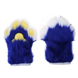 Wolf Dog Foxes Paw Claw Gloves Costume Accessories Cosplays Animal Furry Plush Full Finger Mittens Fursuit for Adults