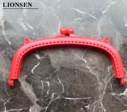 LIONSEN 16cm Arc Plastic Purse Frame Handle for Clutch Bag Handbag Accessories Making Kiss Clasp Lock 10 colors