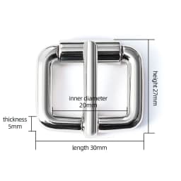 CRAZYSMITH 1PCS D Tail Hook Buckle D Ring Lobster Clasp Metal Roller Pin Buckle DIY Accessories for LV Bag Strap Belt Dog Collar