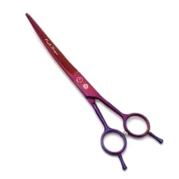 Purple Dragon Dog Grooming Scissors 6.5" 7" Stainless Up Curved Scissors Professional Pet Shears Chunker Thinning Scissors Z3002