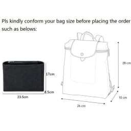 Women's Handbag Backpack Felt Liner Bag For Longchamp Le Pliage Backpack Bag Travel Bag Insert Liner Purse Organizer Pouch