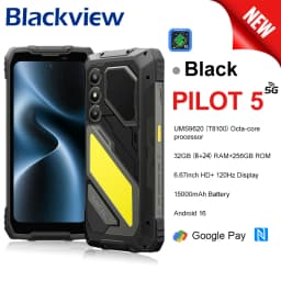 Blackview OSCAL PILOT 5 Rugged Smartphone 5G 6.67" HD+ IPS Display Mobile Phone 32GB(8GB+24GB)+256GB 15000mAh 33W Android 16 NFC
