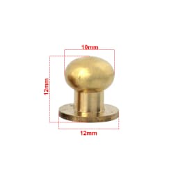 10pcs Solid Brass Sam Browne Style ball Rivets Sam Brown Button Round Head Ball Post Studs Buckle DIY Leather Craft Accessories