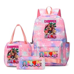 One Piece Backpacks Women Men Capacity School Bag Rucksack Printe Backbag Travel Daypack Male Backpack Mochila 3pcs
