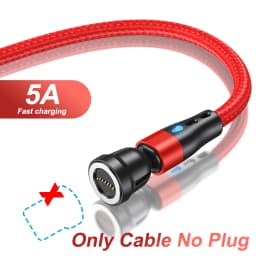 AUFU 5A Magnetic Fast Charging Cable 540 Rotate Magnetic Micro USB Type C Cable For iPhone 14 Samsung Xiaomi Mobile Phone Cable