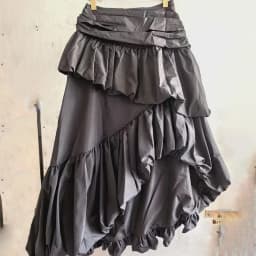 TWOTWINSTYLE Patchwork Folds Irregular Skirts for Women High Waist Solid Loose Minimalist Skirt Female Fashion Clothing New 2026