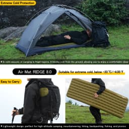 Soomloom R 8.0 High R-Value Air Mat - Portable Inflatable Mat Sleeping Pad for High-Altitude Camping, Hiking & Mountaineering